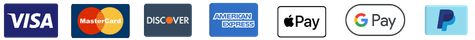 Accepted payment methods: Visa, MasterCard, Discover, and other major credit cards.